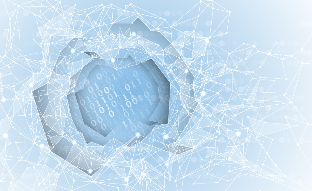 Quantum processing. Deep learning artificial intelligence. Future new technology for business or science presentation Quantum processing. Deep learning artificial intelligence. Future new technology for business or science presentation